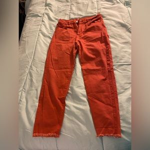 Orange/salmon colored NO BO high rise pants size 11 in junior